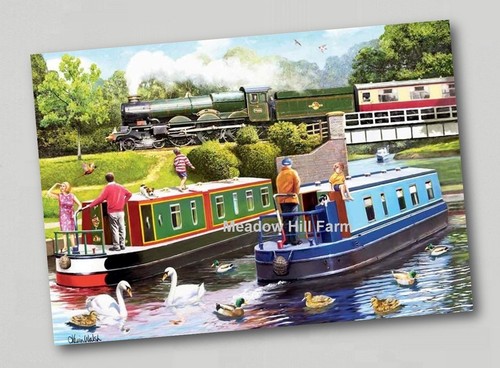 Fridge magnet canal barge - fridge,