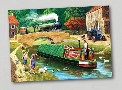 Fridge magnet canal barge - fridge,