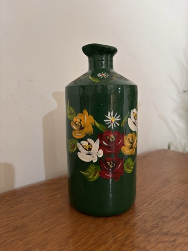 Canal barge art painted vase - art,