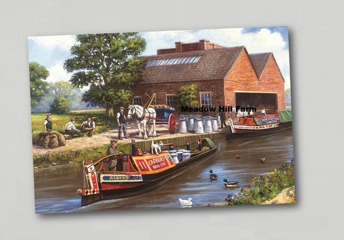 Fridge magnet canal barge - fridge,