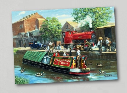 Fridge magnet canal barge - fridge,