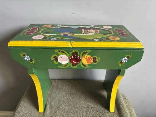 Decorative hand painted stool - decorative,