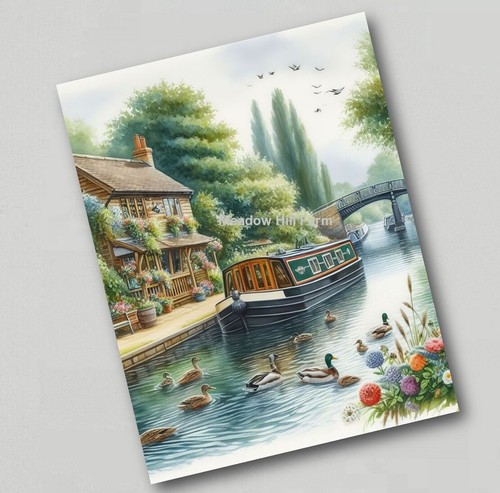 Fridge magnet canal barge - fridge,